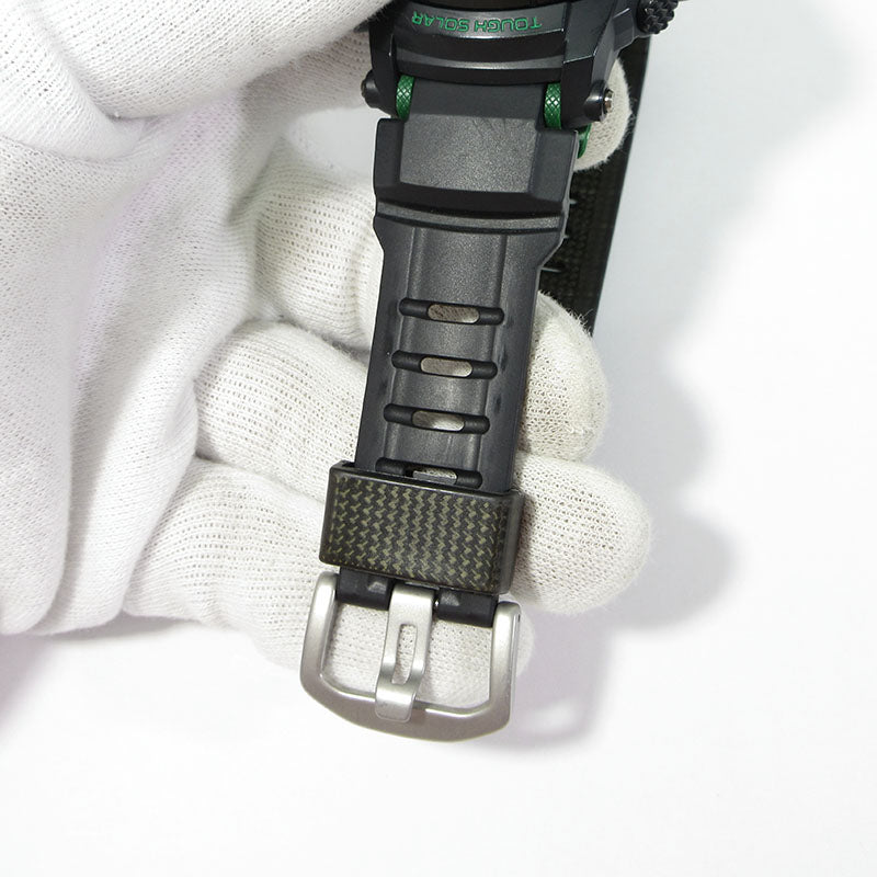 CASIO | カシオ PRO TREK プロトレック マルチフィールドライン RM Series(リアルマテリアルシリーズ) 腕時計 PRW-S3500-1 デジタル表示 タフソーラー電波時計 ブラック×グリーン系【三重本店】