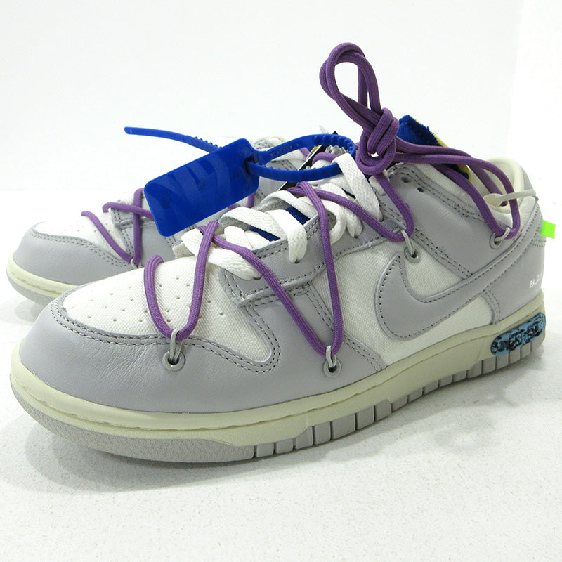 NIKE | ナイキ OFF-WHITE 1 OF 50/48 ダンク ロー オフ ホワイト スニーカー DM1602-107 グレー 26.5cm【三重本店】