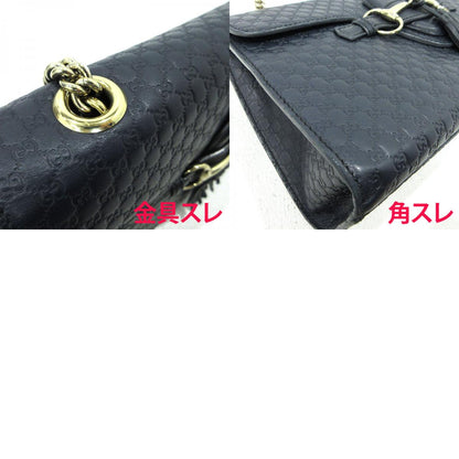 GUCCI | グッチ エミリー チェーン ショルダーバッグ 449635 ネイビー【三重本店】