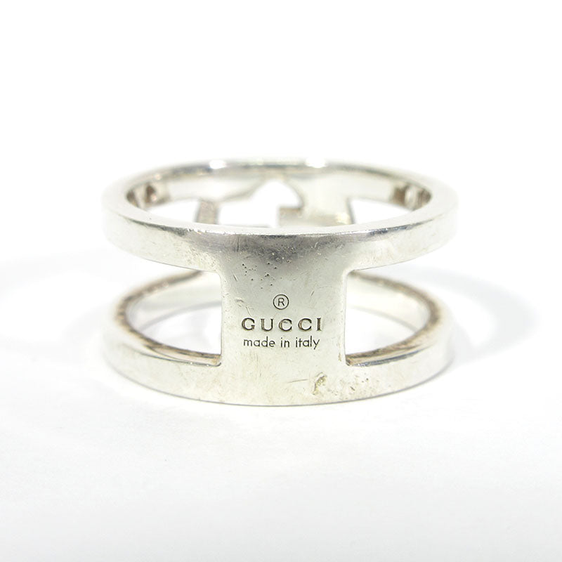 GUCCI | グッチ インターロッキングG ワイドリング ダブルバンド サイズ：13(約12号) リング・指輪 797031 J8400 8106 シルバー【三重本店】