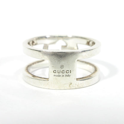 GUCCI | グッチ インターロッキングG ワイドリング ダブルバンド サイズ：13(約12号) リング・指輪 797031 J8400 8106 シルバー【三重本店】