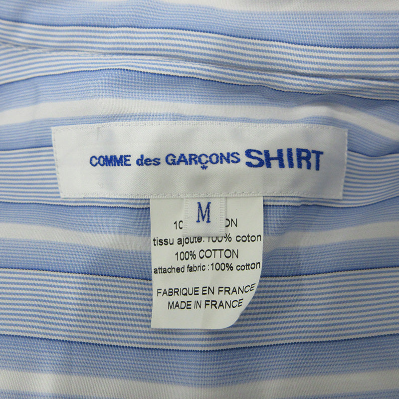 COMME des GARCONS SHIRT | コムデギャルソンシャツ パッチワークシャツ 長袖シャツ FO-B003 ブルー サイズ：M【三重本店】