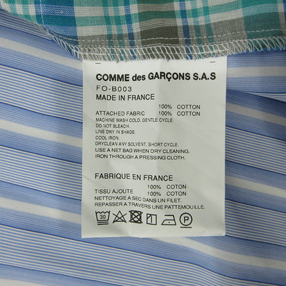 COMME des GARCONS SHIRT | コムデギャルソンシャツ パッチワークシャツ 長袖シャツ FO-B003 ブルー サイズ：M【三重本店】