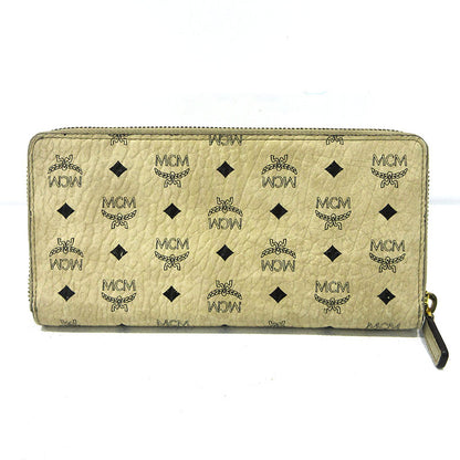 MCM | エム・シー・エム ラウンドファスナー 長財布 MXL8SVI92CO001 ベージュ【三重本店】