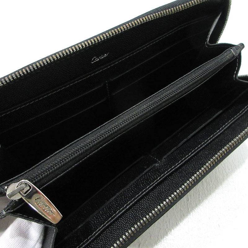CARTIER | カルティエ サントスドゥカルティエ ラウンドファスナー 長財布 L3000942 ブラック【三重本店】