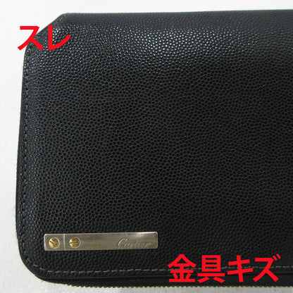 CARTIER | カルティエ サントスドゥカルティエ ラウンドファスナー 長財布 L3000942 ブラック【三重本店】