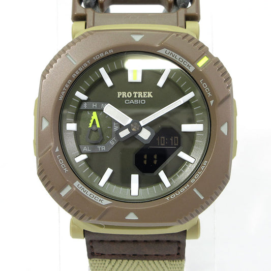 CASIO | カシオ PRO TREK Hiker Line プロトレック ハイカーライン 腕時計 PRJ-B001B-5JF アナデジ表示 タフソーラー グリーン系×ブラウン系など【三重本店】