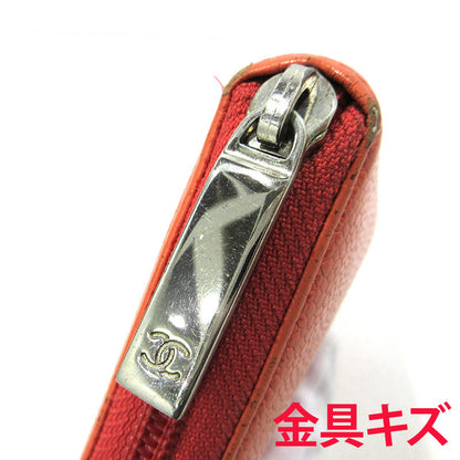 CHANEL | シャネル ココマーク ラウンドファスナー 長財布 A50071 サーモンピンク【三重本店】