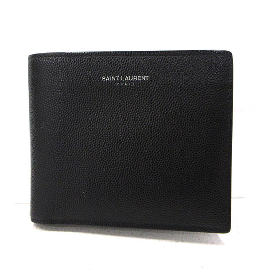 SAINT LAURENT | サンローラン 札入れ パスケース付き 二つ折り財布 582604 ブラック【三重本店】