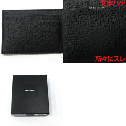 SAINT LAURENT | サンローラン 札入れ パスケース付き 二つ折り財布 582604 ブラック【三重本店】