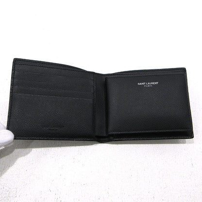 SAINT LAURENT | サンローラン 札入れ パスケース付き 二つ折り財布 582604 ブラック【三重本店】