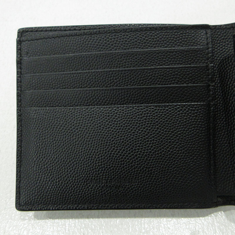 SAINT LAURENT | サンローラン 札入れ パスケース付き 二つ折り財布 582604 ブラック【三重本店】