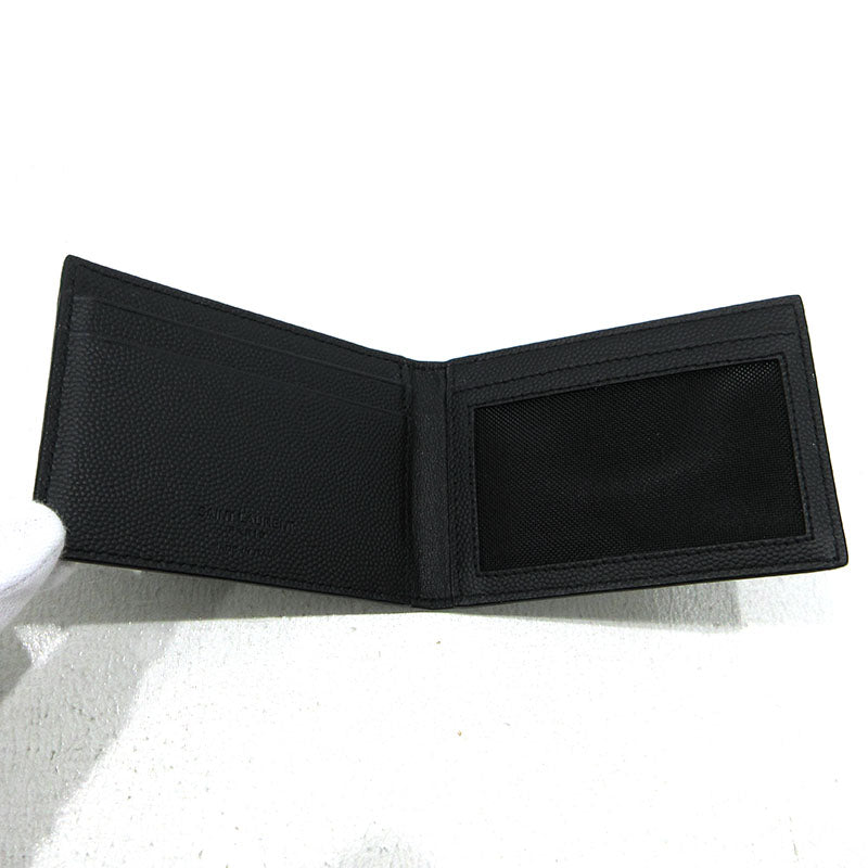 SAINT LAURENT | サンローラン 札入れ パスケース付き 二つ折り財布 582604 ブラック【三重本店】