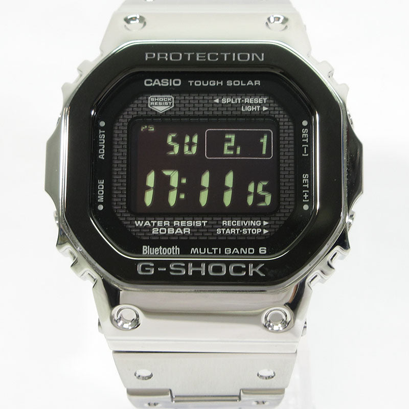 CASIO | カシオ G-SHOCK FULL METAL 5000 SERIES フルメタル 5000シリーズ 腕時計 GMW-B5000BT-1JF デジタル表示 タフソーラー電波時計 ブラック×シルバー【三重本店】