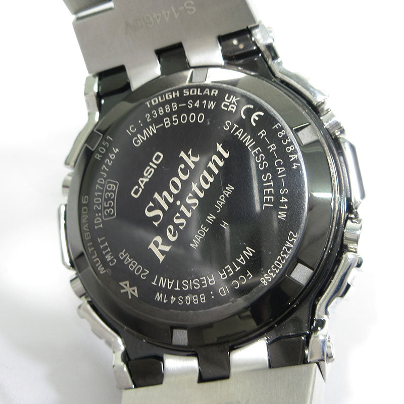CASIO | カシオ G-SHOCK FULL METAL 5000 SERIES フルメタル 5000シリーズ 腕時計 GMW-B5000BT-1JF デジタル表示 タフソーラー電波時計 ブラック×シルバー【三重本店】