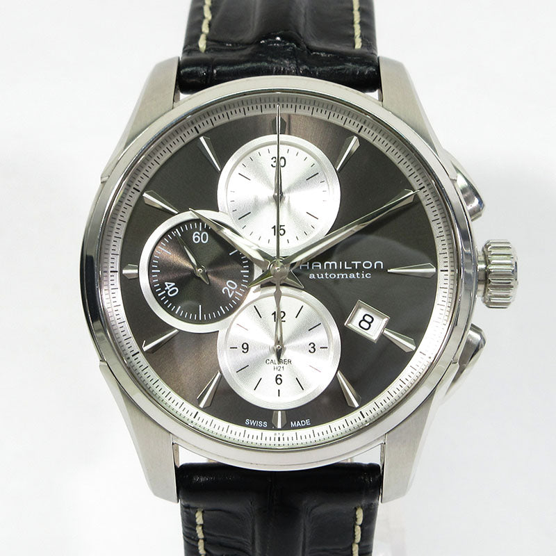 HAMILTON | ハミルトン Jazzmaster Auto Chrono ジャズマスター オートクロノ 腕時計 H325960 多針アナログ表示 自動巻き グレー系×シルバー×ブラック【三重本店】