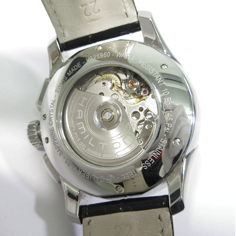 HAMILTON | ハミルトン Jazzmaster Auto Chrono ジャズマスター オートクロノ 腕時計 H325960 多針アナログ表示 自動巻き グレー系×シルバー×ブラック【三重本店】
