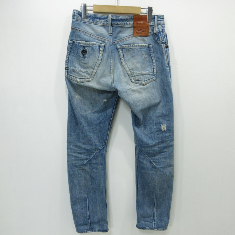 DENHAM | デンハム RBJ SKIN ダメージ加工パッチワークデニムパンツ デニムパンツ ブルー【三重本店】