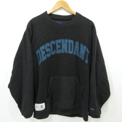 DESCENDANT | ディセンダント roo fleece crew neck sweat ボアスウェット スウェット ブラック サイズ：2【三重本店】