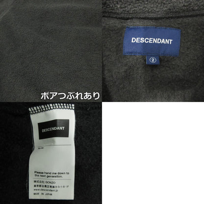 DESCENDANT | ディセンダント roo fleece crew neck sweat ボアスウェット スウェット ブラック サイズ：2【三重本店】