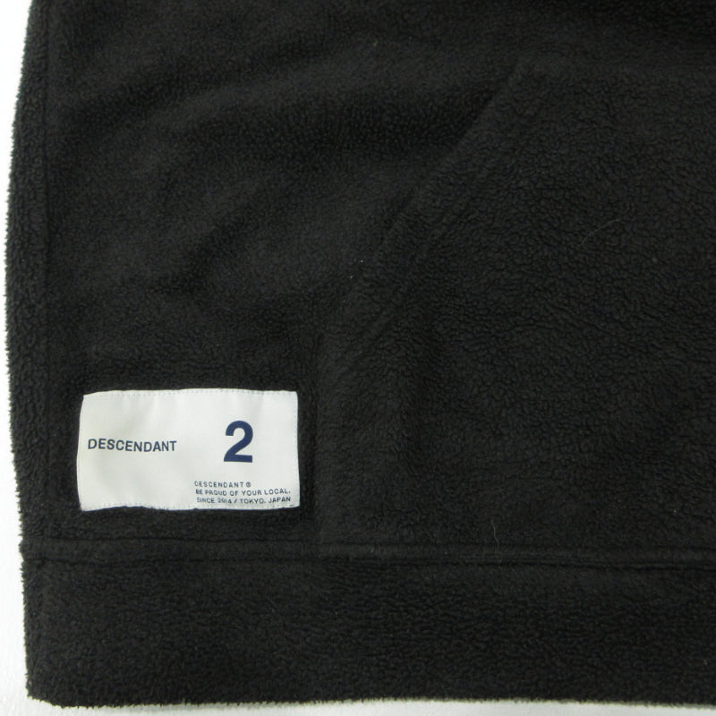 DESCENDANT | ディセンダント roo fleece crew neck sweat ボアスウェット スウェット ブラック サイズ：2【三重本店】