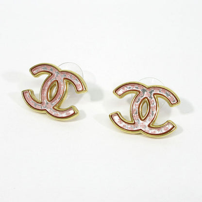 CHANEL | シャネル ココマーク クローバー柄 ピアス ピアス ピンク系×ゴールド系【三重本店】
