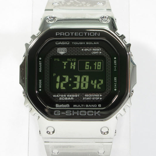 CASIO | カシオ G-SHOCK FULL METAL フルメタル 5000 SERIES 腕時計 GMW-B5000BT-1JF デジタル表示 タフソーラー電波時計 シルバー×ブラック【三重本店】