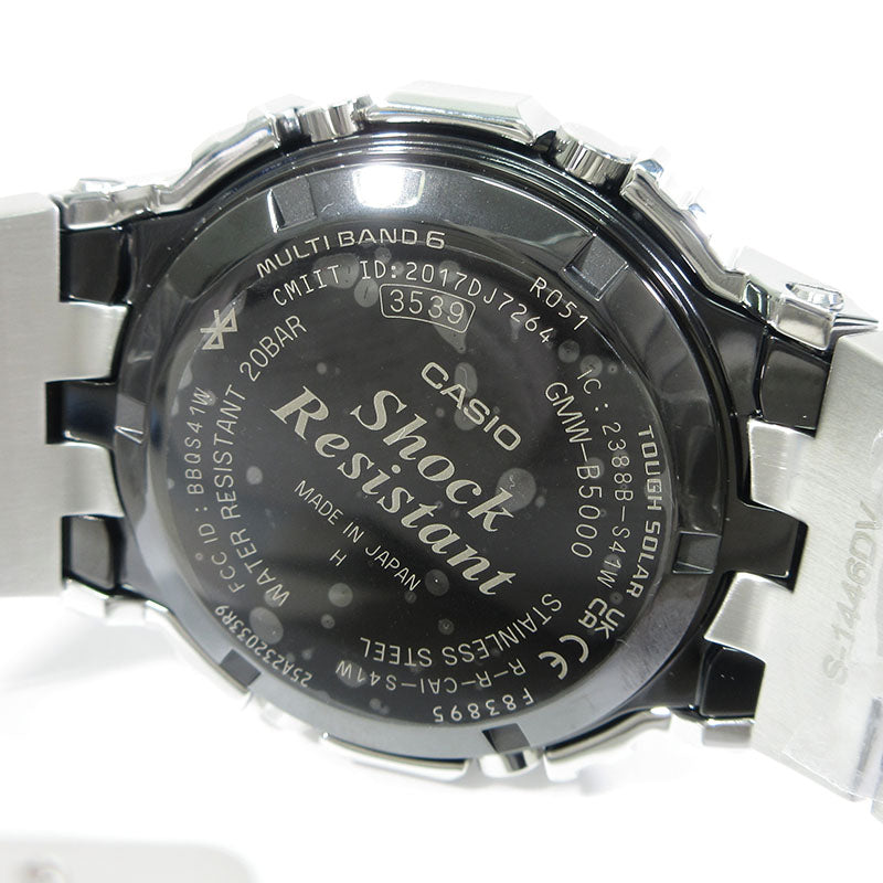 CASIO | カシオ G-SHOCK FULL METAL フルメタル 5000 SERIES 腕時計 GMW-B5000BT-1JF デジタル表示 タフソーラー電波時計 シルバー×ブラック【三重本店】