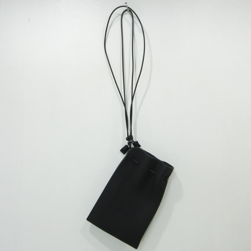itti | イッチ HERRIE KINCHAKU POUCH ハリエ 巾着ポーチ ショルダーバッグ ITTI-BAG-090-DS ブラック【三重本店】