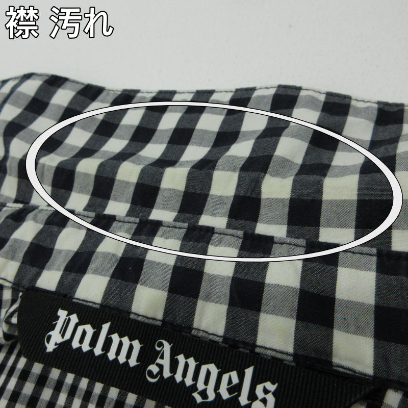 Palm Angels | パームエンジェルス チェックシャツ 長袖シャツ PMGA079S21FAB003 ブラック サイズ：46【三重本店】