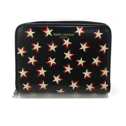 SAINT LAURENT | サンローラン スター コンパクトジップウォレット 二つ折り財布 GUE562796・1118 ブラック【三重本店】
