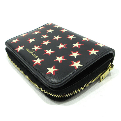 SAINT LAURENT | サンローラン スター コンパクトジップウォレット 二つ折り財布 GUE562796・1118 ブラック【三重本店】