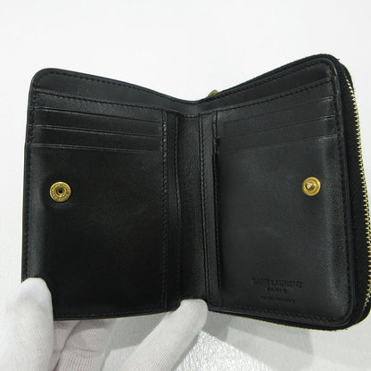 SAINT LAURENT | サンローラン スター コンパクトジップウォレット 二つ折り財布 GUE562796・1118 ブラック【三重本店】