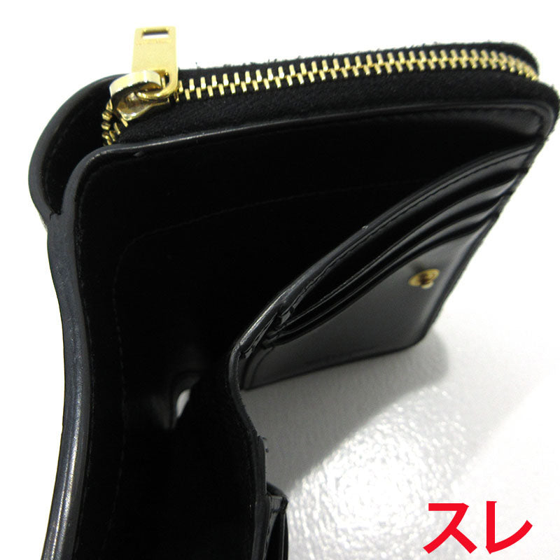 SAINT LAURENT | サンローラン スター コンパクトジップウォレット 二つ折り財布 GUE562796・1118 ブラック【三重本店】