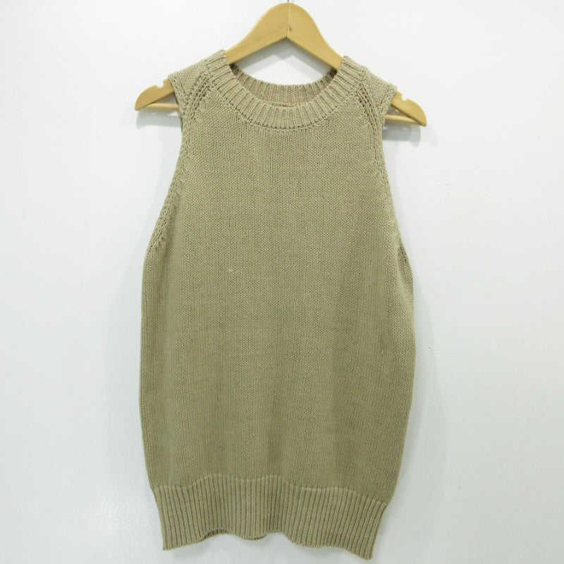 TODAYFUL | トゥデイフル Sleeveless Cottinlinen Knit スリーブレスコットンリネンニット ベスト NO.12210521 ベージュ【三重本店】