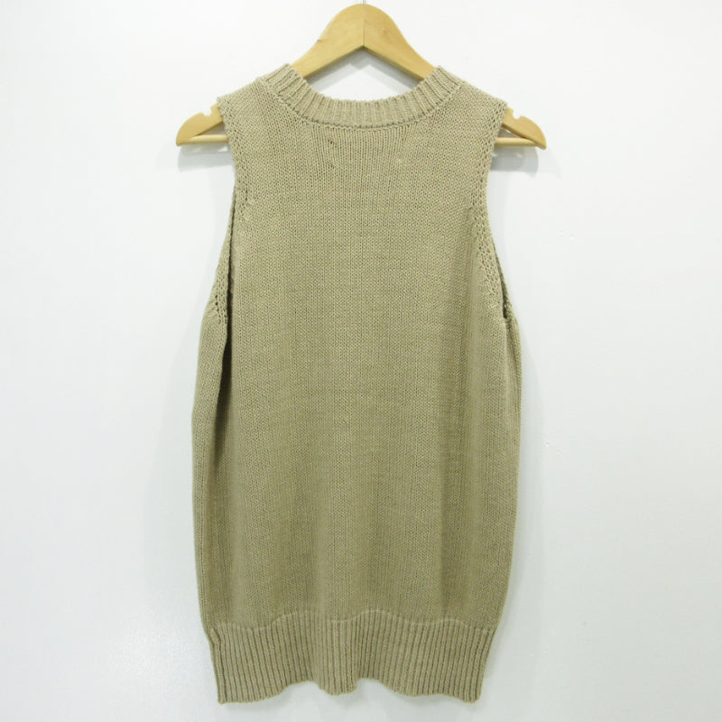 TODAYFUL | トゥデイフル Sleeveless Cottinlinen Knit スリーブレスコットンリネンニット ベスト NO.12210521 ベージュ【三重本店】