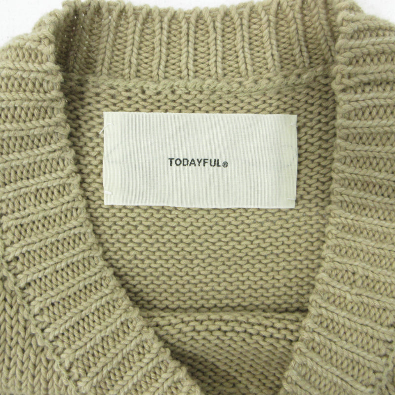 TODAYFUL | トゥデイフル Sleeveless Cottinlinen Knit スリーブレスコットンリネンニット ベスト NO.12210521 ベージュ【三重本店】