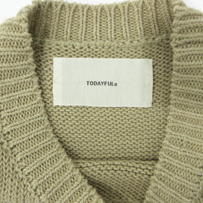 TODAYFUL | トゥデイフル Sleeveless Cottinlinen Knit スリーブレスコットンリネンニット ベスト NO.12210521 ベージュ【三重本店】