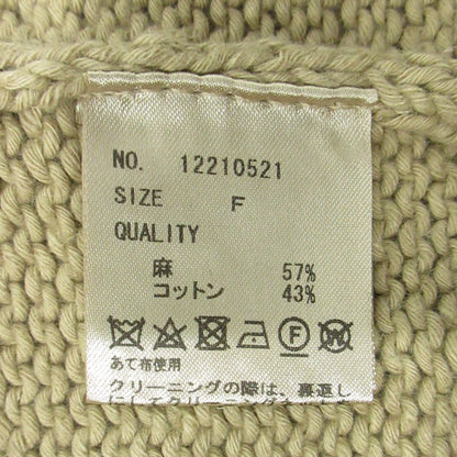 TODAYFUL | トゥデイフル Sleeveless Cottinlinen Knit スリーブレスコットンリネンニット ベスト NO.12210521 ベージュ【三重本店】