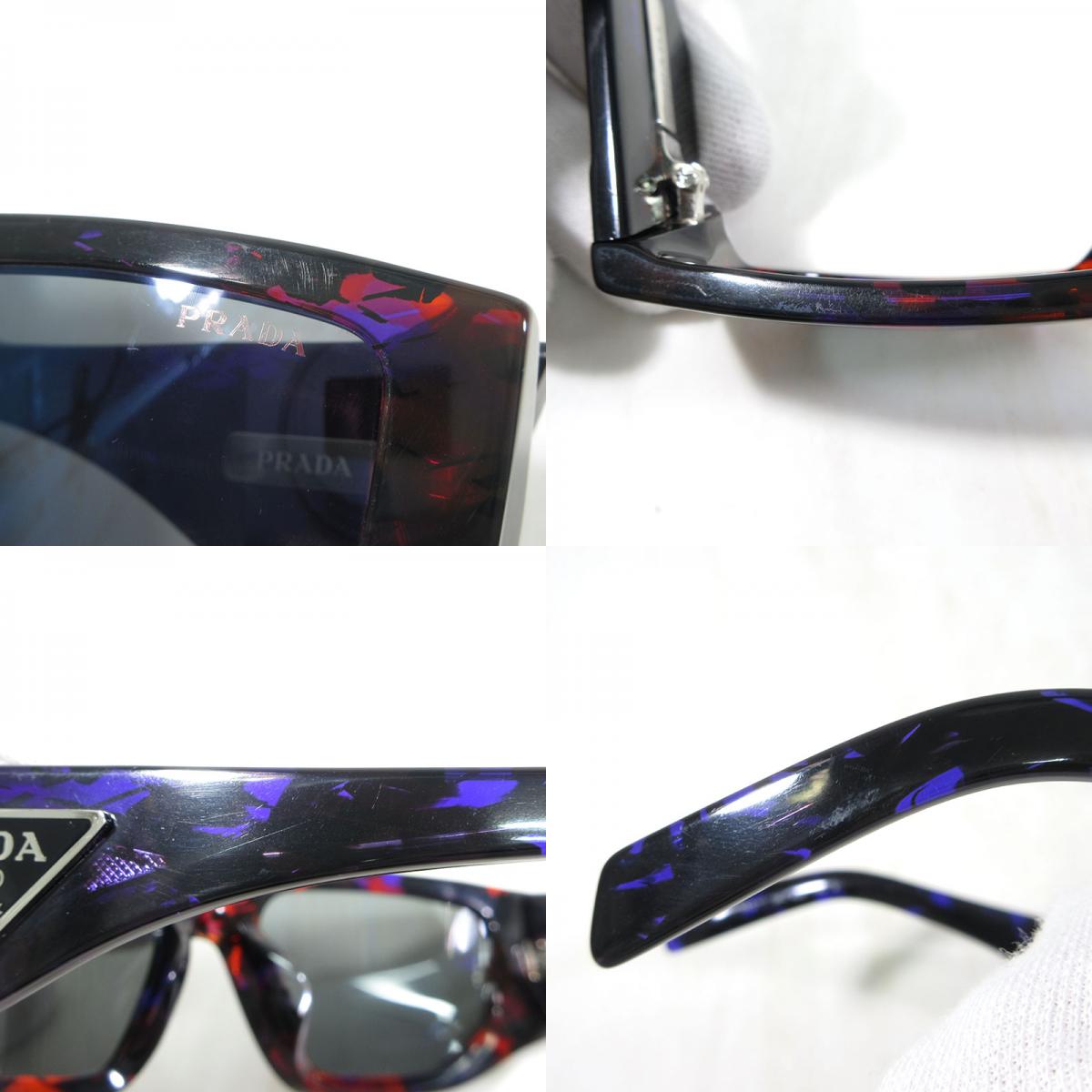 PRADA | プラダ トライアングル ロゴ スクエアシェイプ サングラス サイズ：55□17-140 サングラス 0PR 09ZSF 06V40E ブラウン系×ブルー系など【三重本店】