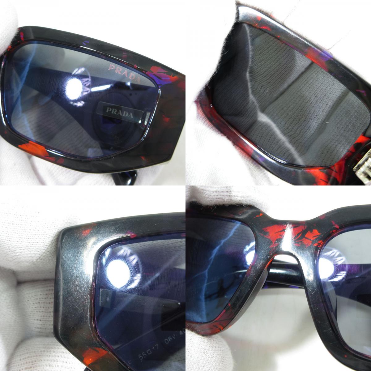 PRADA | プラダ トライアングル ロゴ スクエアシェイプ サングラス サイズ：55□17-140 サングラス 0PR 09ZSF 06V40E ブラウン系×ブルー系など【三重本店】
