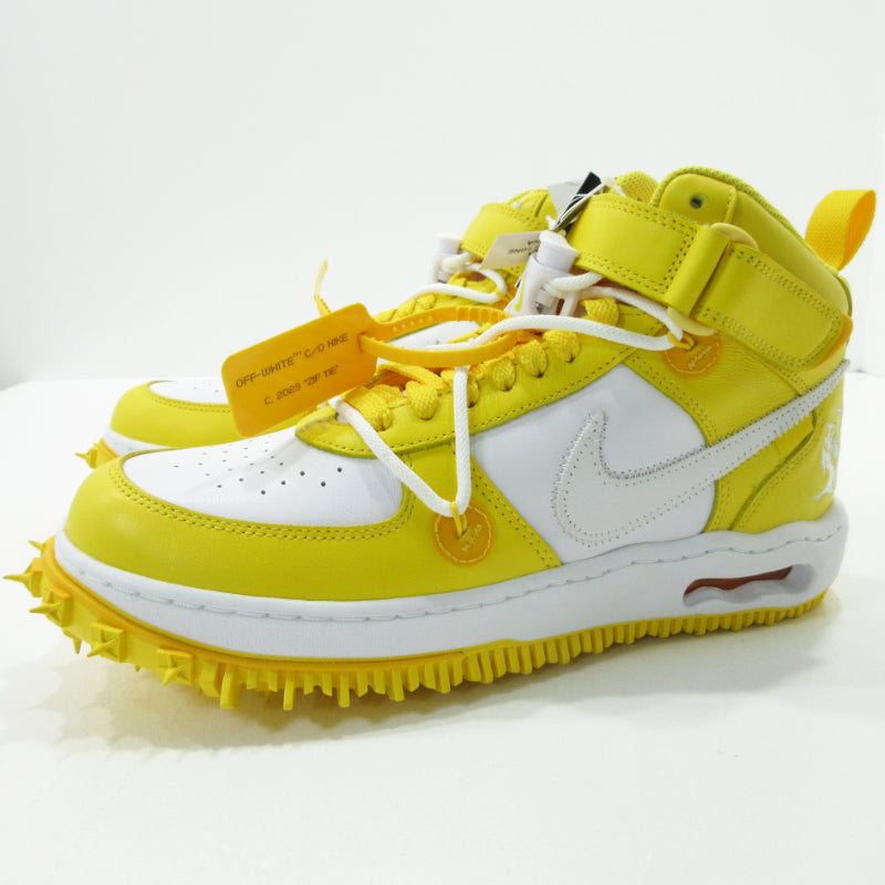 NIKE | ナイキ AIR FORCE 1 MID SP LTHR Off-White エアフォース 1 ミッド SP LTHR オフ-ホワイト スニーカー DR0500-101 イエロー 27.5cm【三重本店】