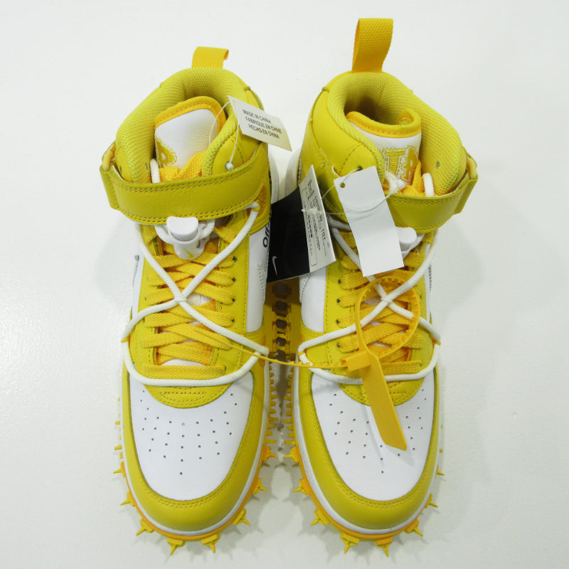 NIKE | ナイキ AIR FORCE 1 MID SP LTHR Off-White エアフォース 1 ミッド SP LTHR オフ-ホワイト スニーカー DR0500-101 イエロー 27.5cm【三重本店】