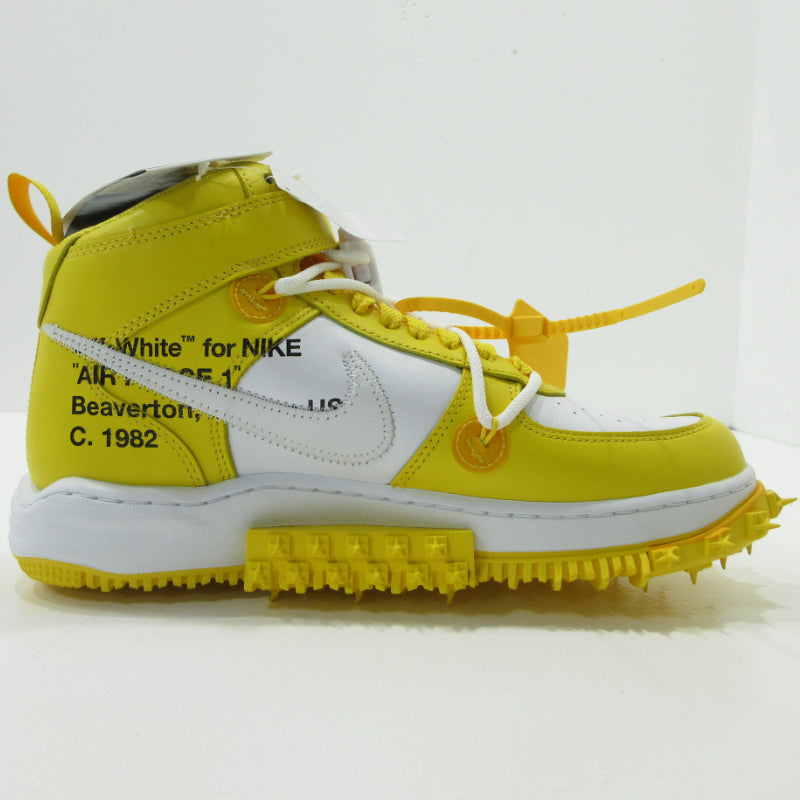 NIKE | ナイキ AIR FORCE 1 MID SP LTHR Off-White エアフォース 1 ミッド SP LTHR オフ-ホワイト スニーカー DR0500-101 イエロー 27.5cm【三重本店】