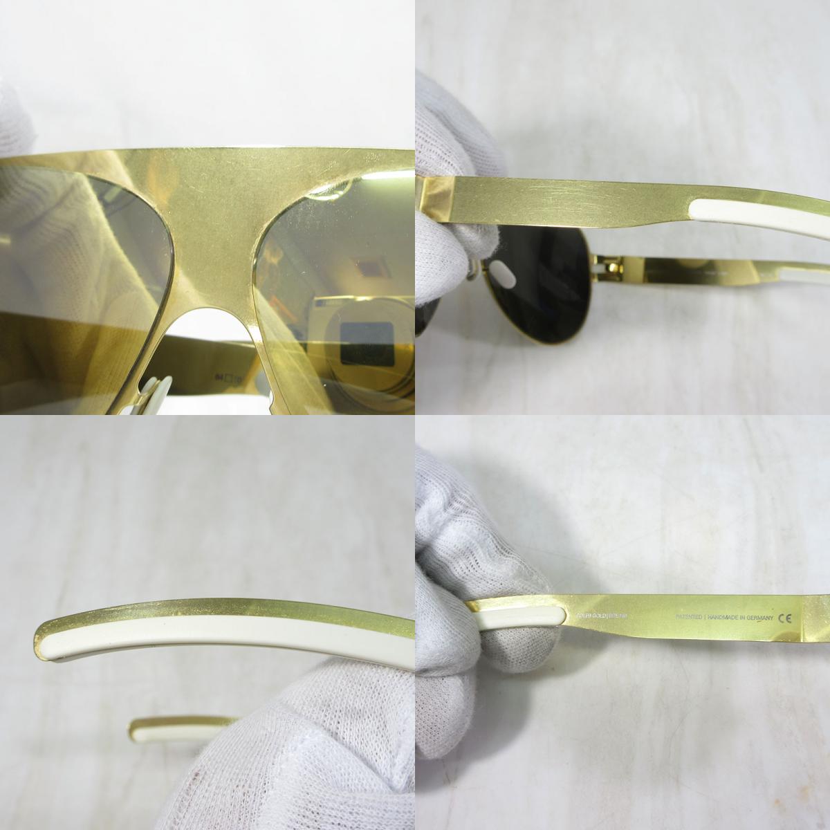 MYKITA & Bernhard Willhelm | マイキータ & ベルンハルトウィルヘルム FRANZ アビエーター サングラス ミラーレンズ コラボモデル サイズ：64□10-140 サングラス ゴールド【三重本店】