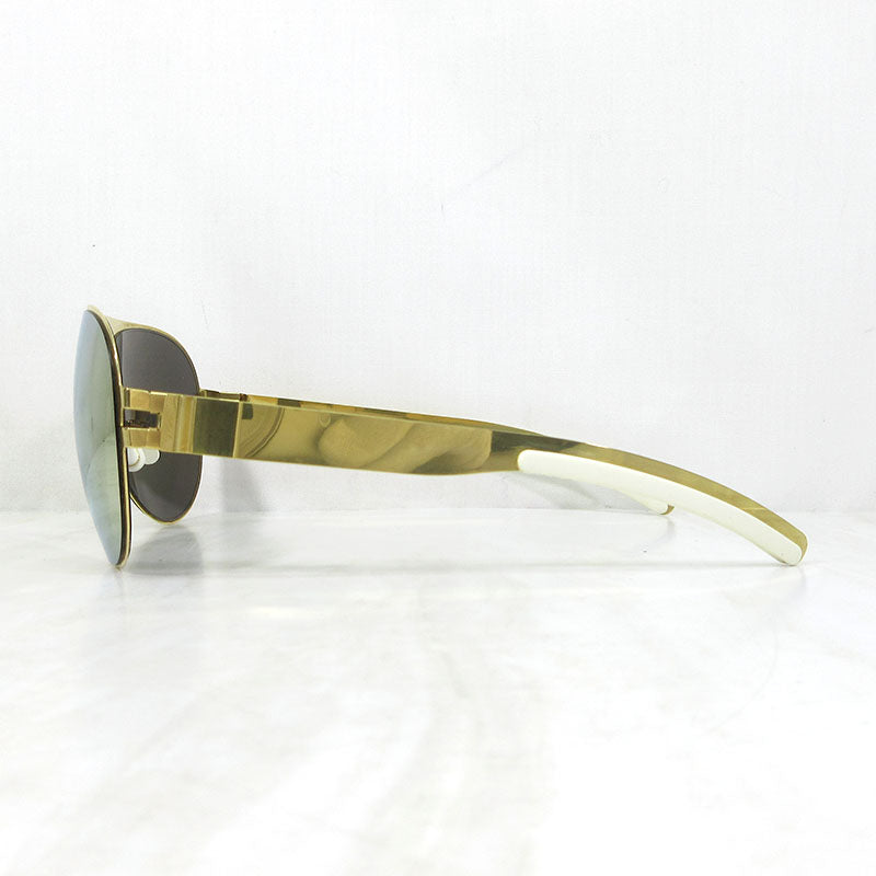 MYKITA & Bernhard Willhelm | マイキータ & ベルンハルトウィルヘルム FRANZ アビエーター サングラス ミラーレンズ コラボモデル サイズ：64□10-140 サングラス ゴールド【三重本店】