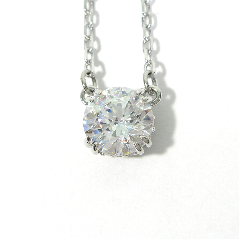 SWAROVSKI | スワロフスキー Stilla スティラ ペンダント ラウンドカット ネックレス シルバー×ホワイト【三重本店】
