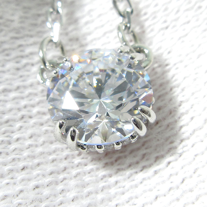 SWAROVSKI | スワロフスキー Stilla スティラ ペンダント ラウンドカット ネックレス シルバー×ホワイト【三重本店】