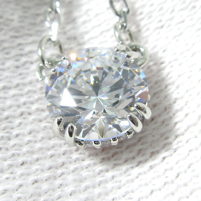 SWAROVSKI | スワロフスキー Stilla スティラ ペンダント ラウンドカット ネックレス シルバー×ホワイト【三重本店】