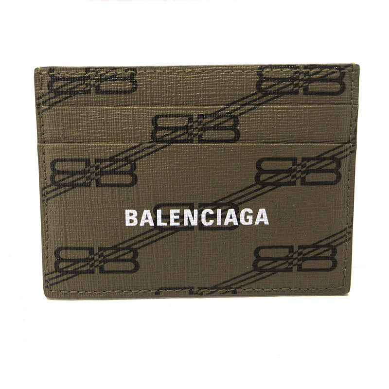 BALENCIAGA | バレンシアガ BBモノグラム パスケース カードケース 594309 ブラウン【三重本店】